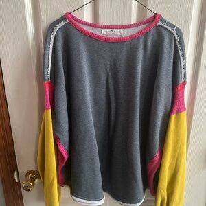 Natural life oversized multicolor sweatshirt